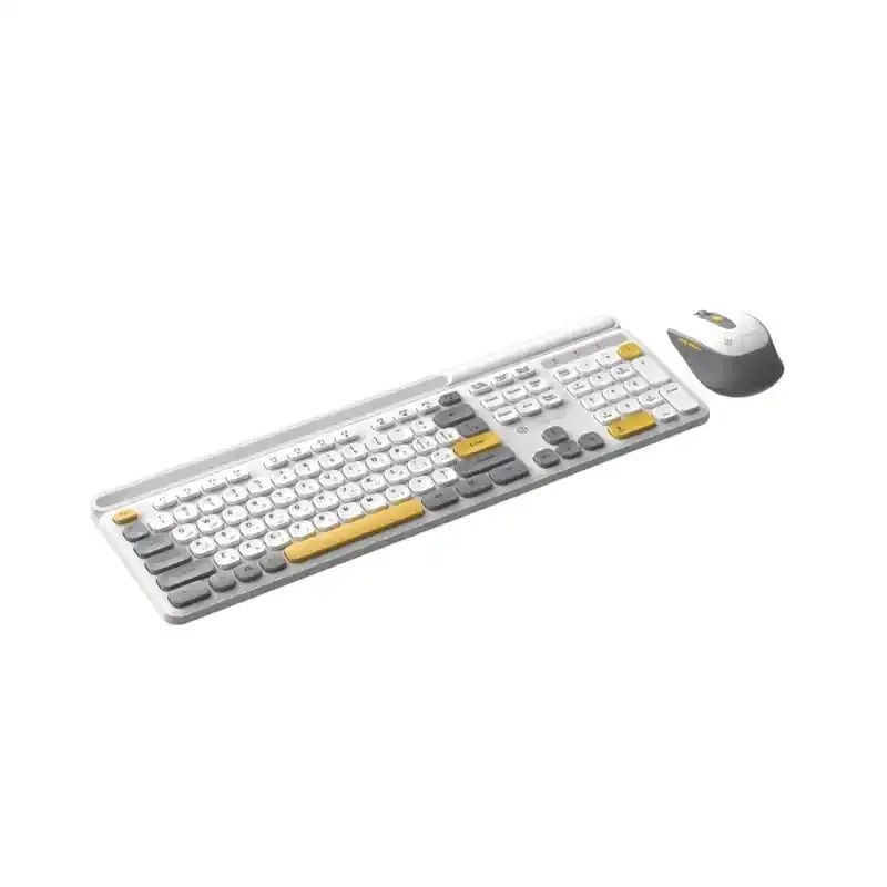 بدنه کیبورد و موس بی سیم لاجی کی مدل KM336 سفید